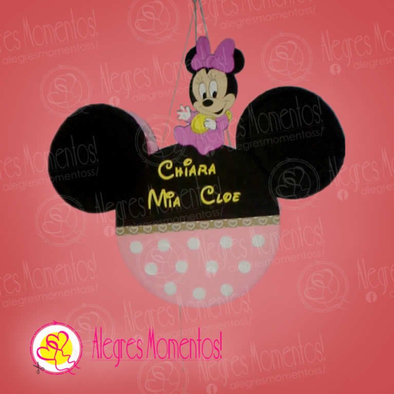 Pinata Tematica Minie Bebe Alegres Momentos