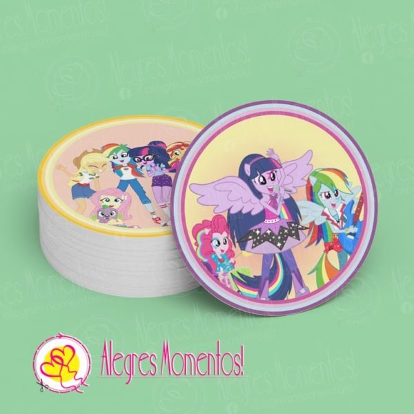 Stickers para golosinas My little Pony Equestria Girls